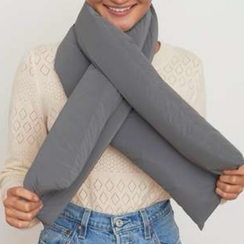 Grey Unisex Puffer Scarf by Shaci the Label